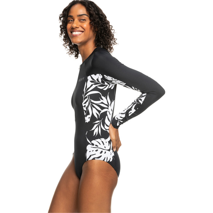 2024 Roxy Womens New Panels Detail Long Sleeve Surf Suit ERJWR03632 - Anthracite